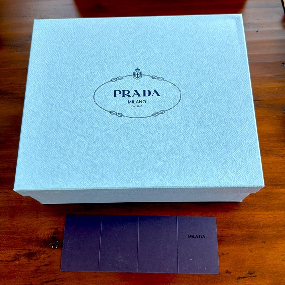 Authentic Prada Elegant Blue Gift Box with card